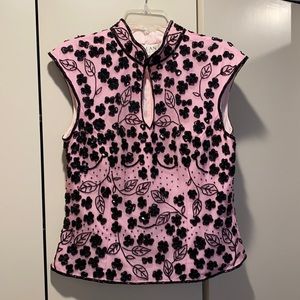 Unique beaded Sean Collection top